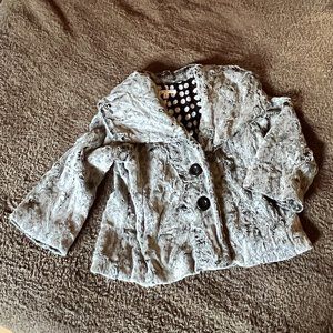 Cropped faux fur jacket
